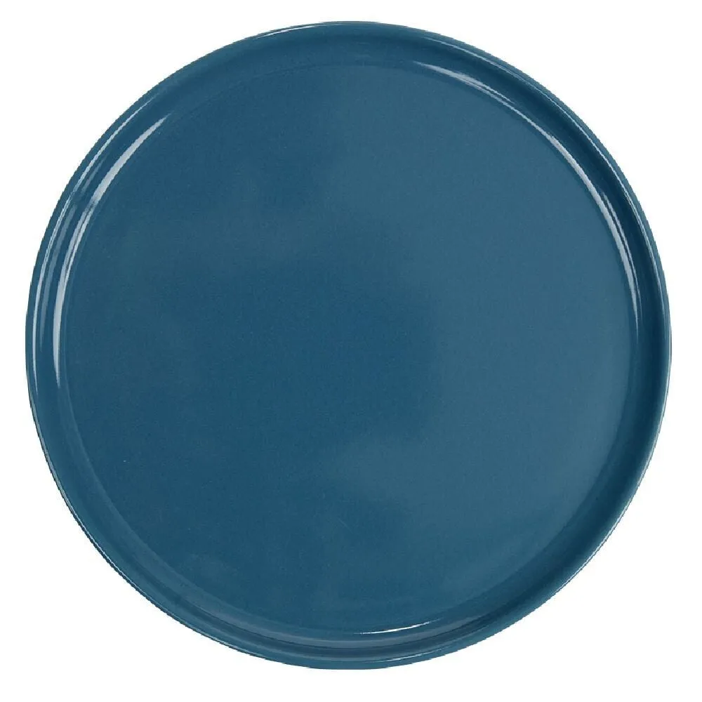 Assiette à dessert ronde Nordic porcelaine bleu