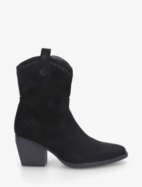 Bottines santiags à talon bottier - Noir