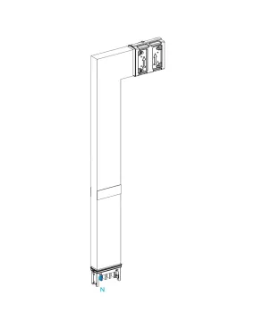 Canalis KSA coude spéc. coupe feu 250A montage bas A 250mm-B 700-1200mm SCHNEIDER KSA250DLF41F