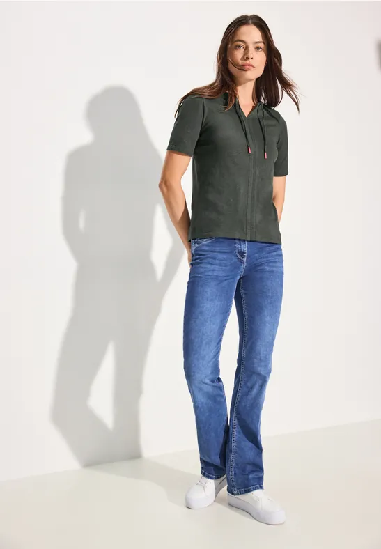 CECIL T-shirt tunique en fil flammé 