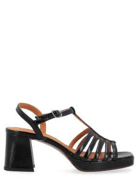 Chie Mihara Sandale à talon Genial en cuir noir