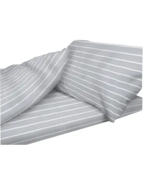 couchage grand confort rayé gris - 110 x 190 x 4 cm (couette 190 x 190 cm) - duvalay