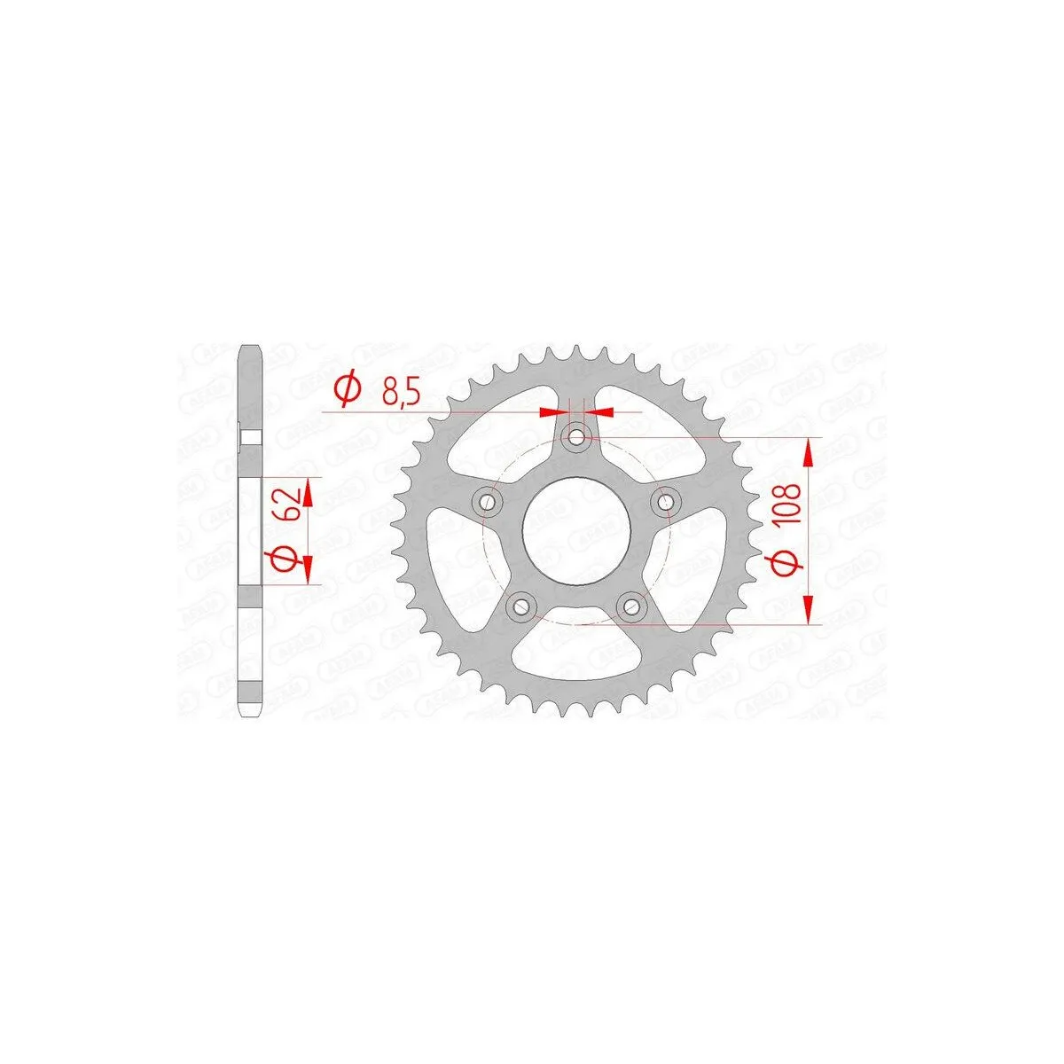 Couronne Acier AFAM 44203