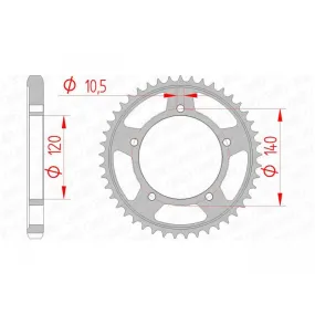 Couronne AFAM 43 dents acier pas 530 type 86603