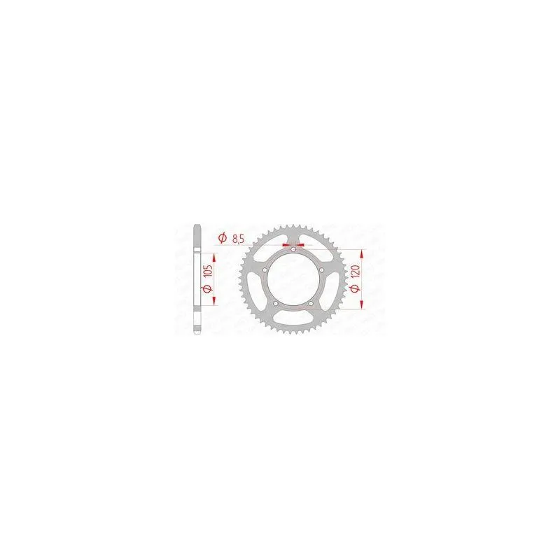 Couronne AFAM 50 dents acier pas 420 type 35103
