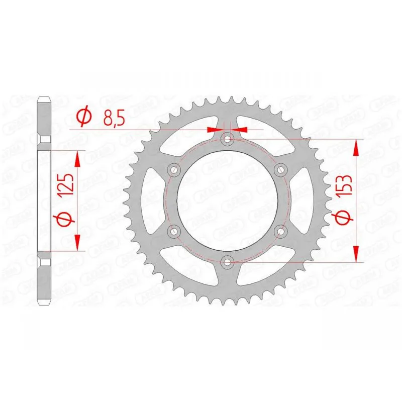 Couronne AFAM acier anti-boue 10212 - 520