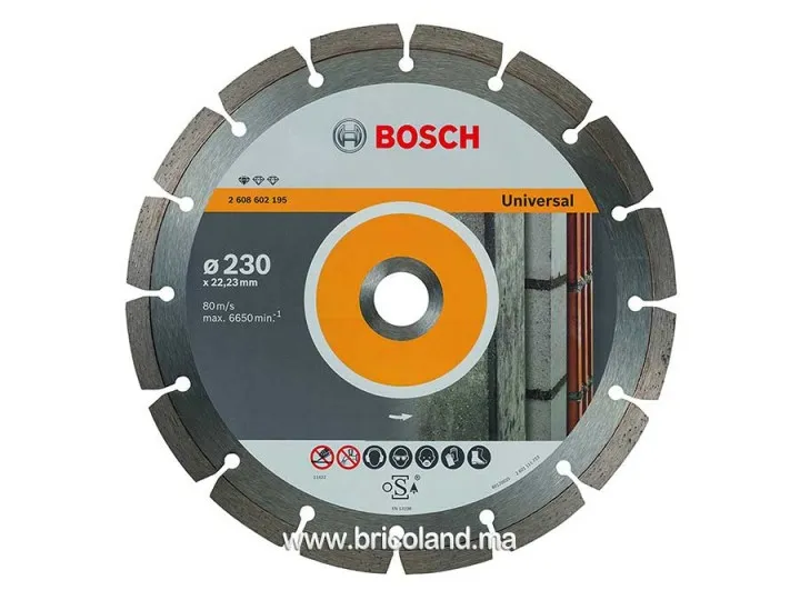 Disque à tronçonner diamanté Standard Universel - 230 x 22,23 x 2,3 x 10 mm - Bosch