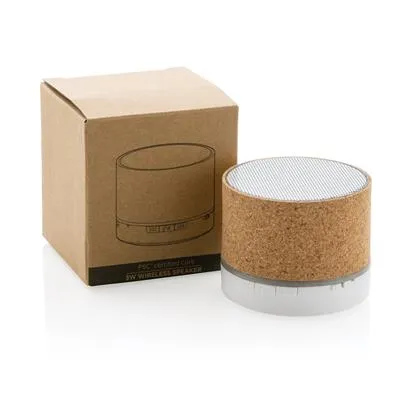 Enceinte sans fil publicitaire en liège certifié - 3W - LIGO- Vertlapub
