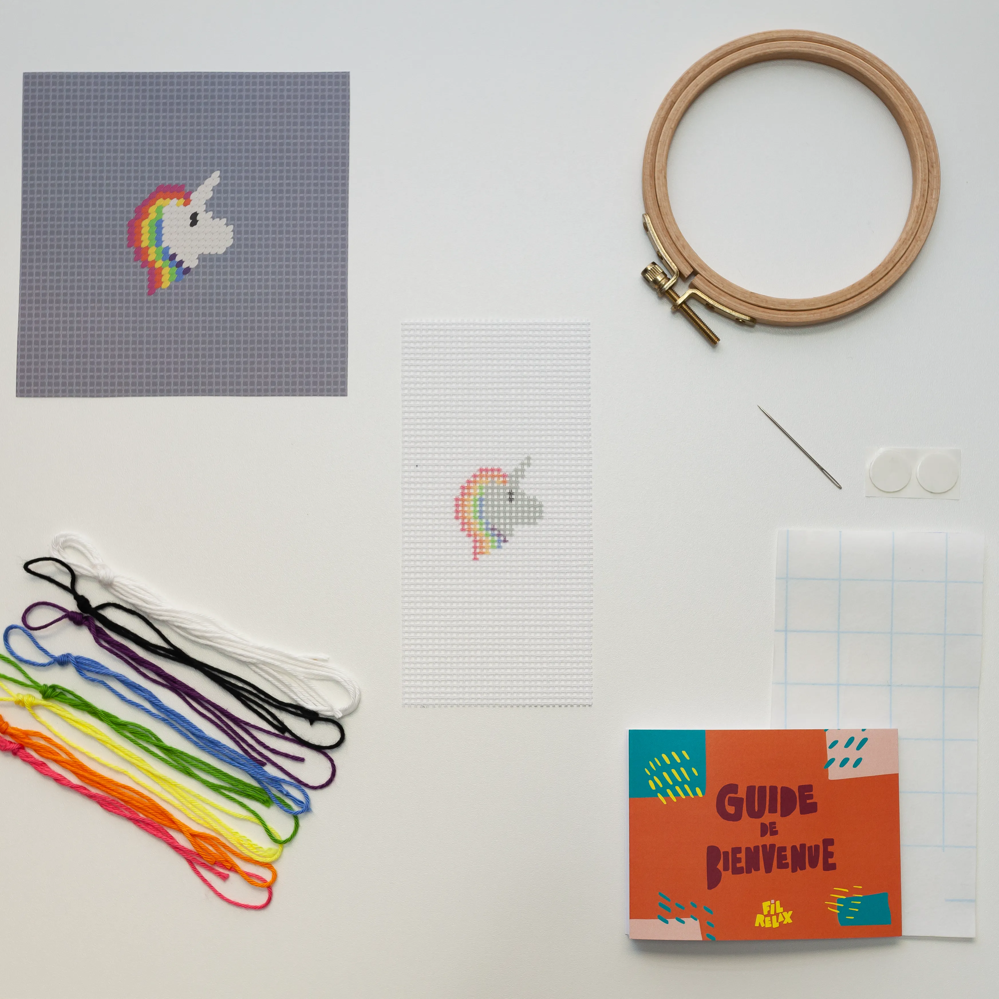 Ensemble de broderie Licorne - FIL RELAX
