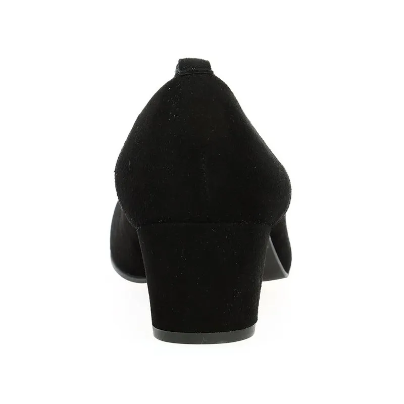 Escarpin noir grande taille petit talon confort Jane