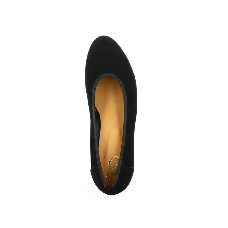 Escarpin noir grande taille petit talon confort Jane