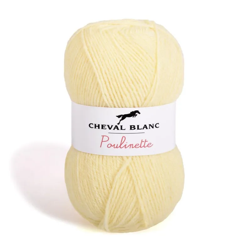 FIL A TRICOTER POULINETTE – Fil à tricoter layette – Cheval Blanc