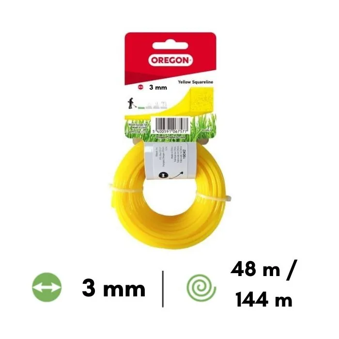 Fil nylon carré Oregon débroussailleuse 3 mm