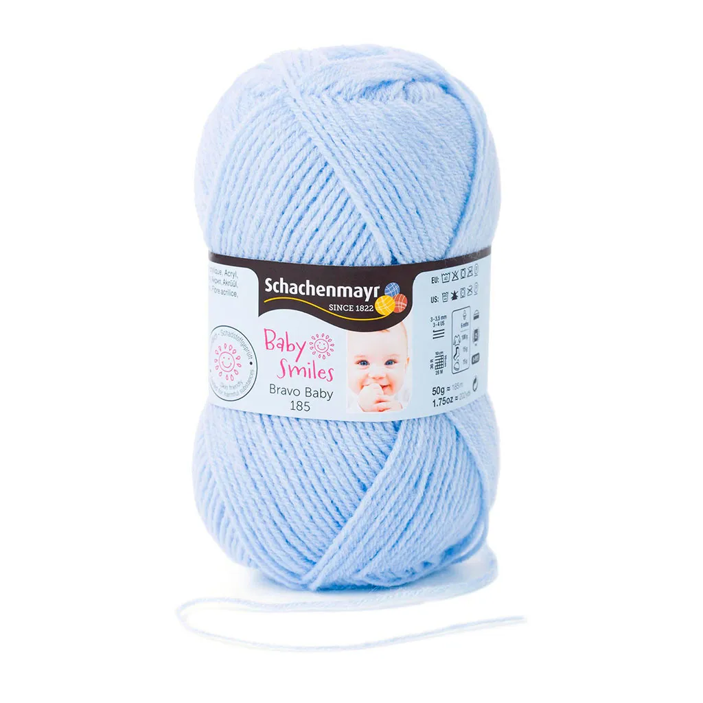Fil à tricoter BABY SMILE bleu 50g 