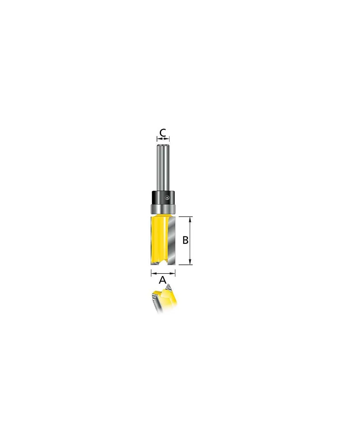 Fraise à affleurer D.16 x L.19 x 8 x 32 mm Q8 MAKITA D-10540