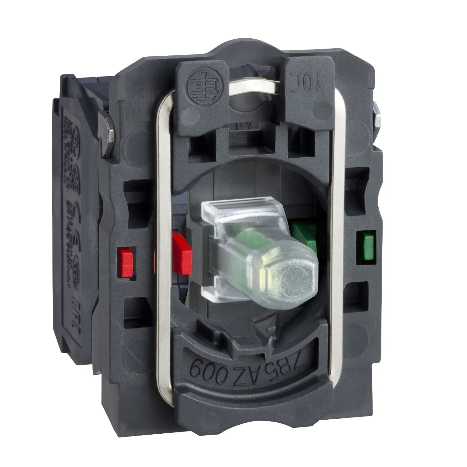 Harmony corps de bouton lumineux - Ø22 - vert LED intégrée 1O+1F - ZB5AW0M35