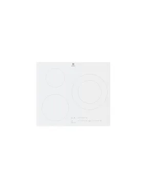 INDUCTION - 3 zones dont 1x Ø 18-28 cm 5,2 kW - 3 min.- Cdes sensistives Slider - Blanche - ELECTROLUX