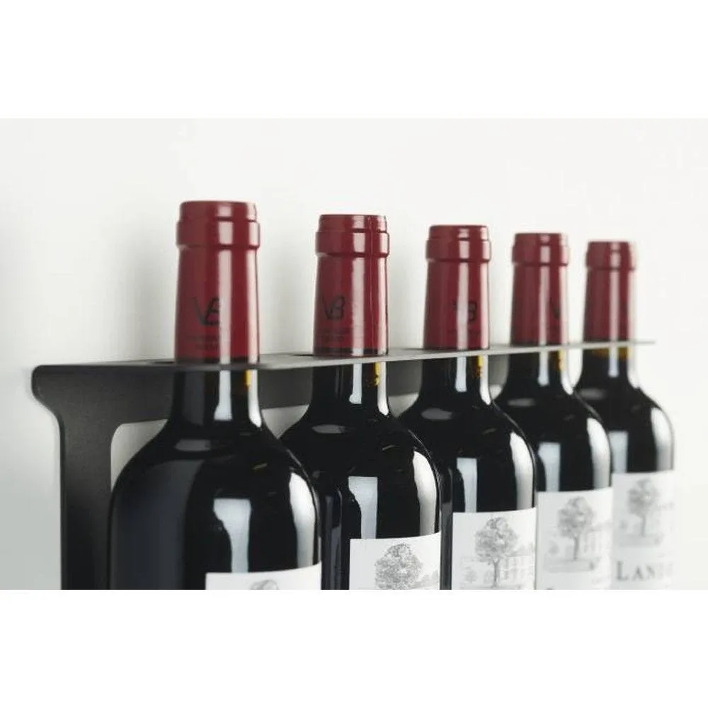 Lot porte bouteille mural vin noir en acier vinovya 100% français par 5