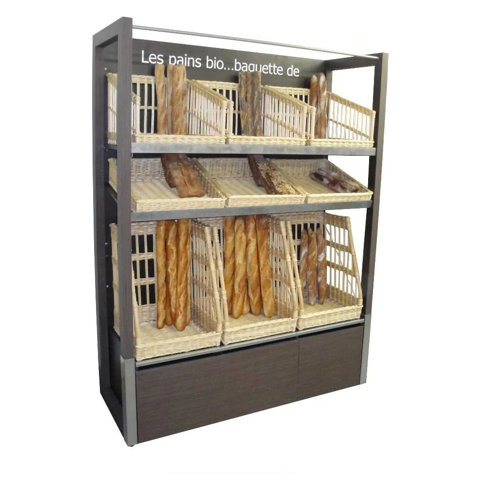 Meuble boulangerie 3 éléments et 9 corbeilles 164 x 65 x 220 cm