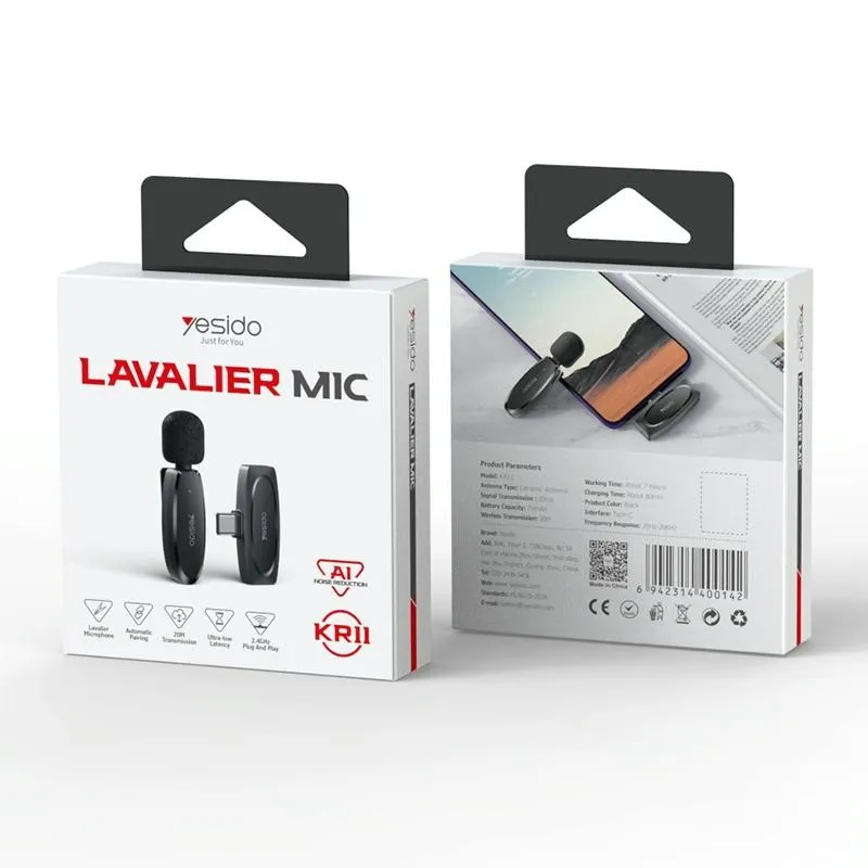 Microphone Sans Fil Latence Faible Type-C Omnidirectionnel