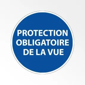 Panneau d'obligation 'protection obligatoire de la vue' pvc - 400 mm
