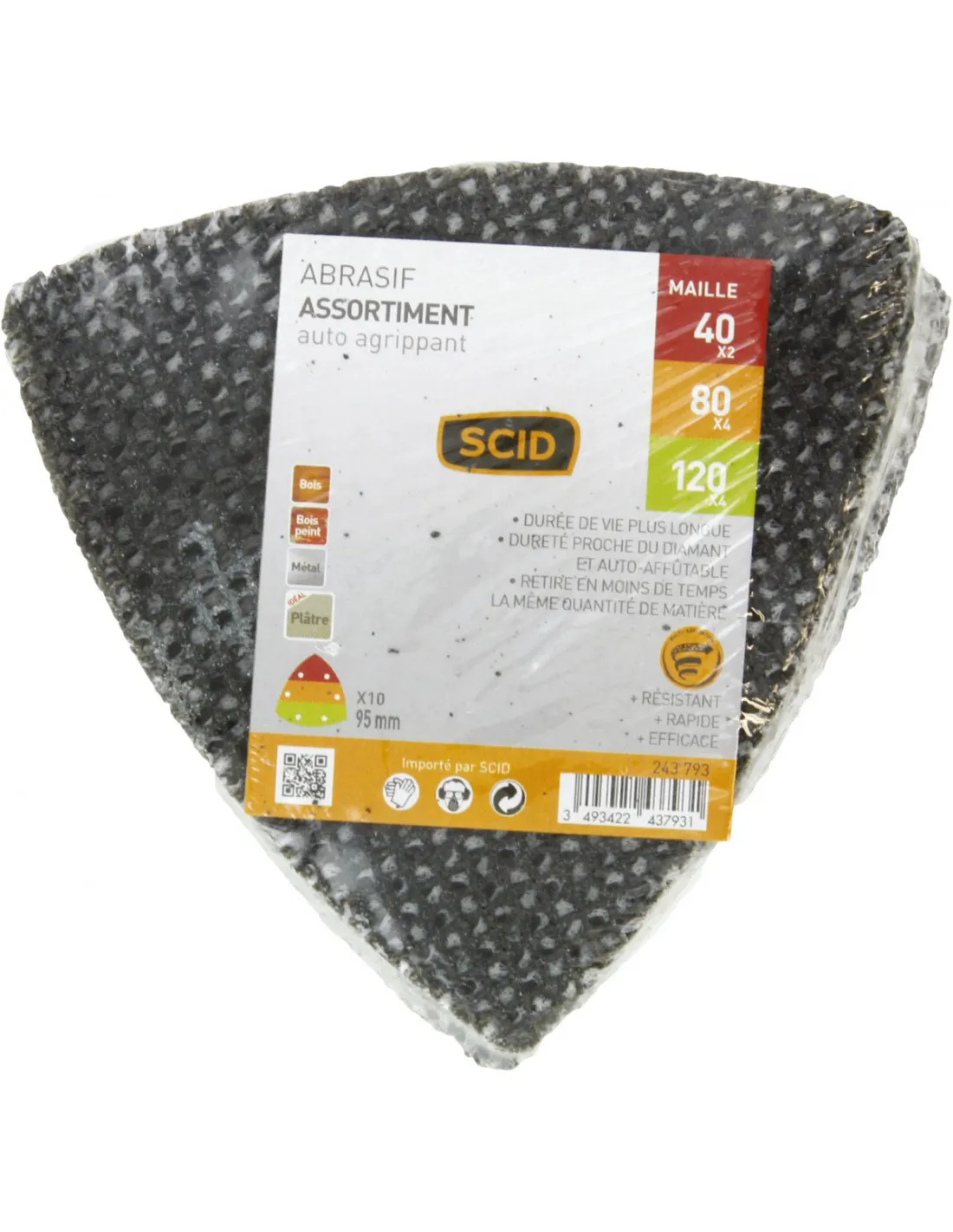 Patin delta auto-agrippant 95 mm 40 x 2 / 80 x 4 / 120 x 4 10 -