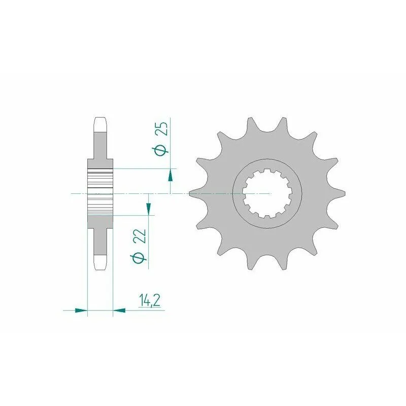 Pignon AFAM acier standard 24602 - 525