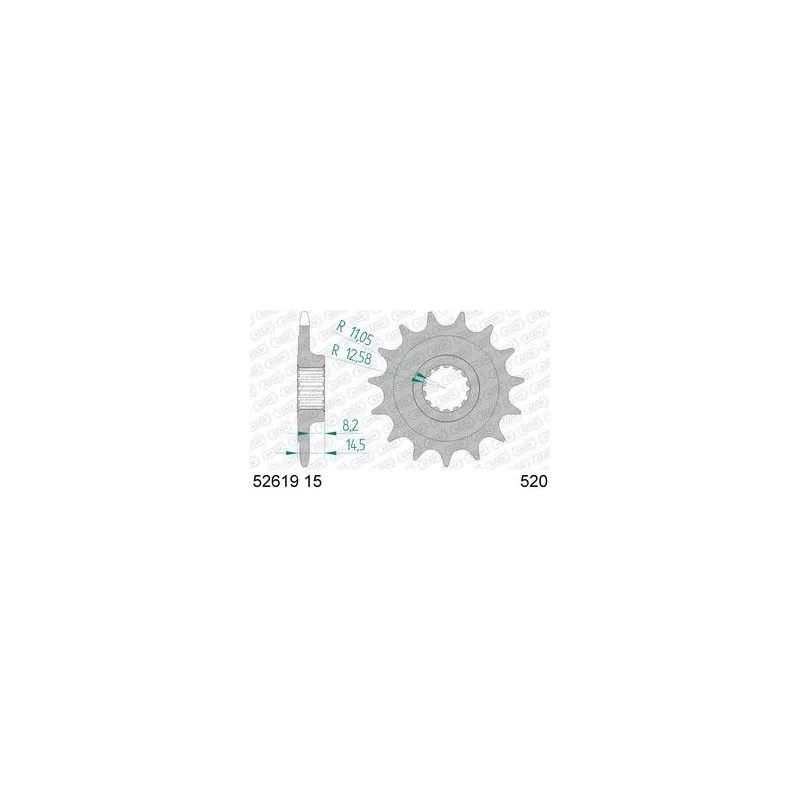 Pignon AFAM acier standard 52619 - 520