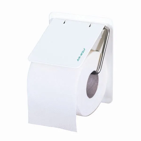 Porte-papier toilette Air Wolf série Omega H x L x P : 155 x 130 x 117 mm acier inoxydable blanc 29-432 acheter à bas prix 