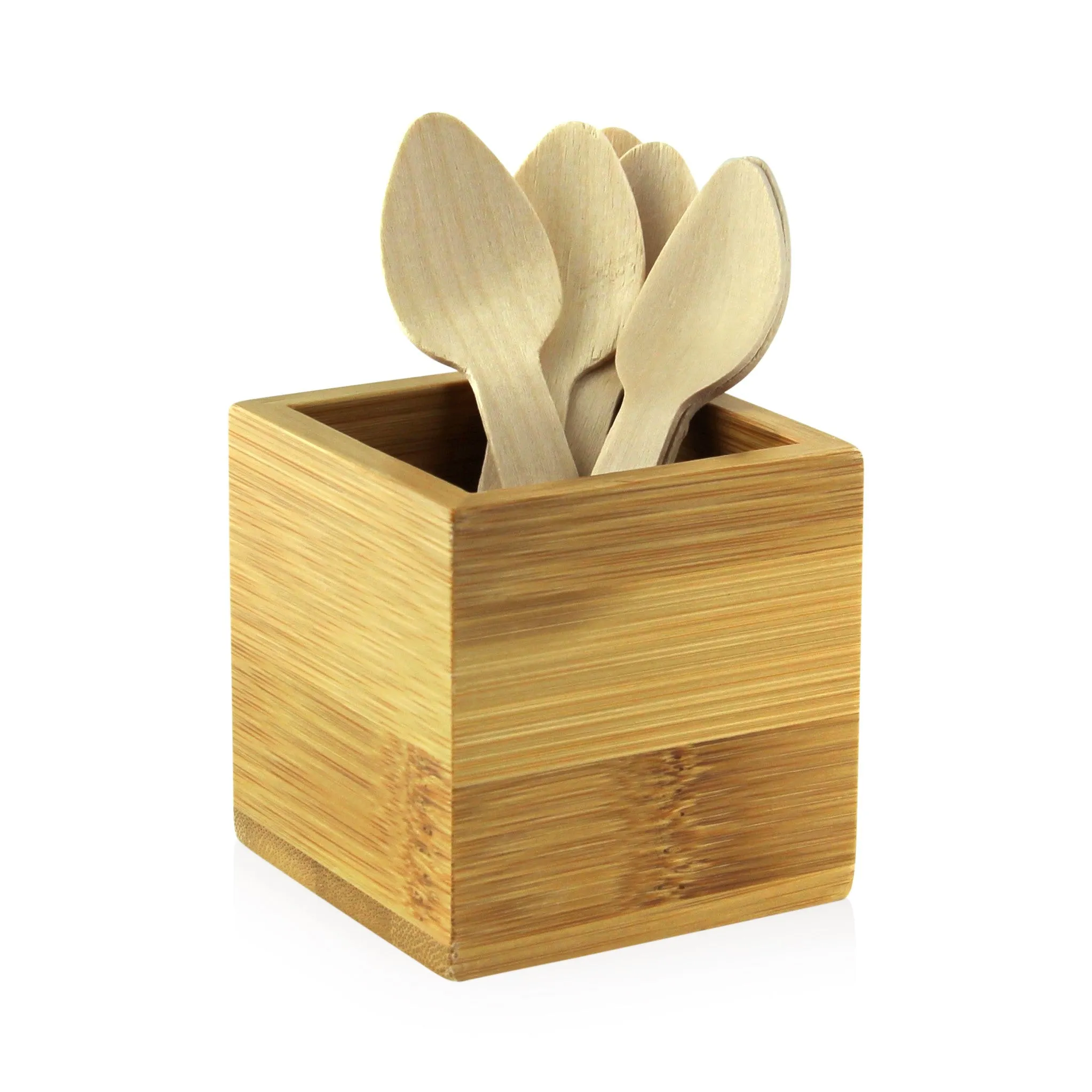 Porte ustensiles bambou 6 x 6 x 6 cm - 10 unités FirstPack 