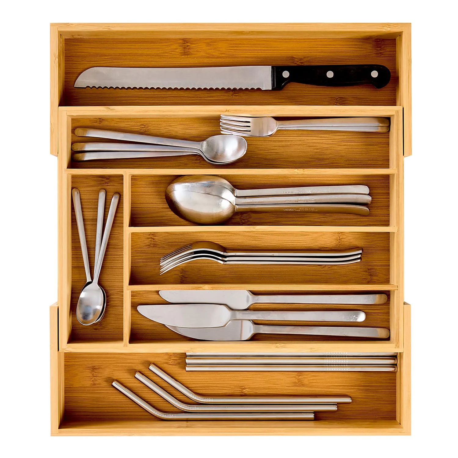 Range-couverts 5-7 compartiments max. 40 x 5 x 35,5 cm Bambou
