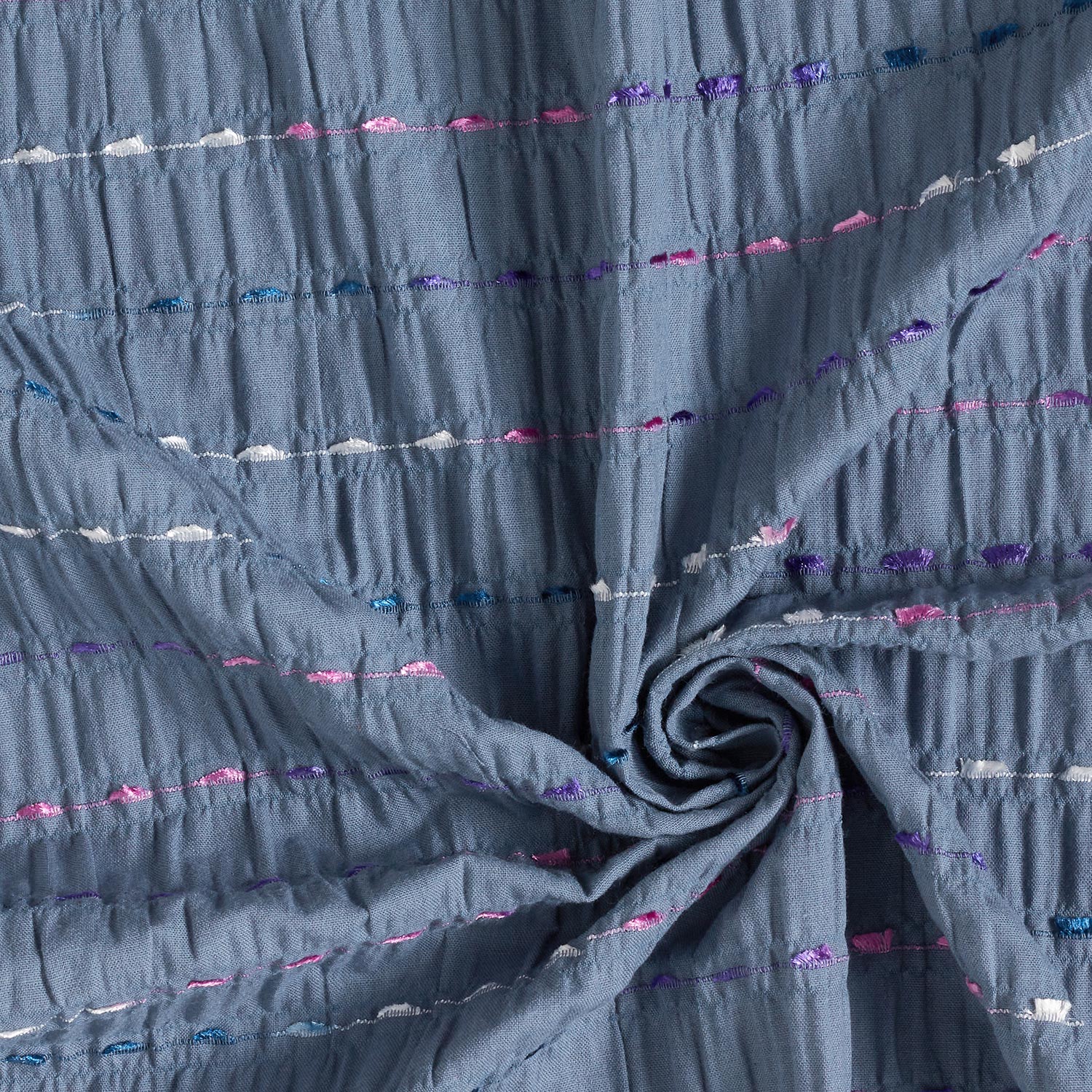 Seersucker avec fil à effet | by Poppy – gris bleu
