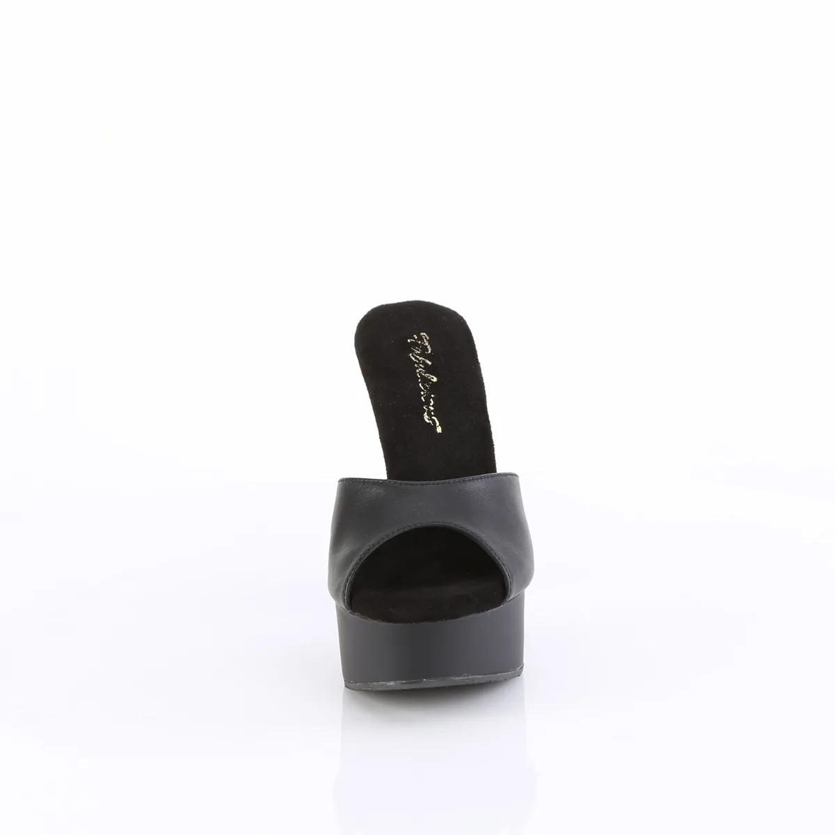 Similicuir 13 cm MARTINI-501 mule à talon hauts noirs