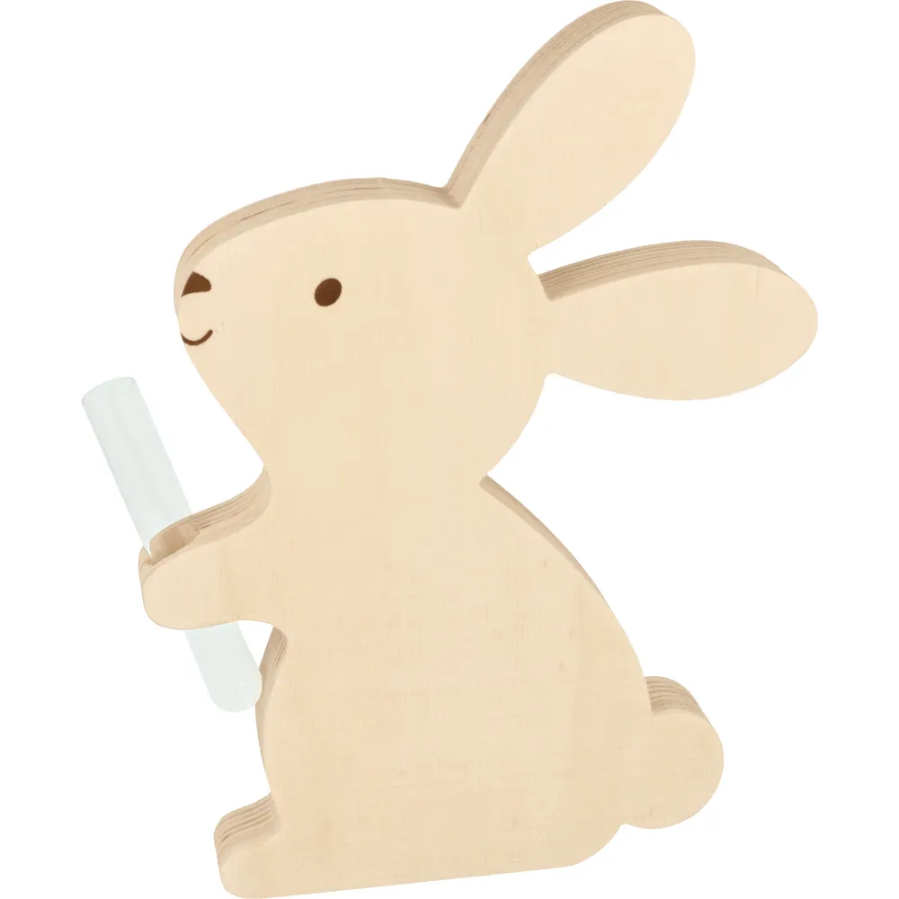 Soliflore en bois 18 x 24 x 2,5 cm - lapin