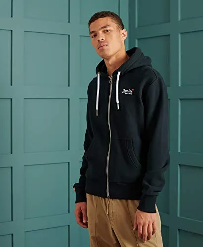 Superdry Orange Label Ziphood Pull, Homme, Bleu (Eclipse Navy 98T), S