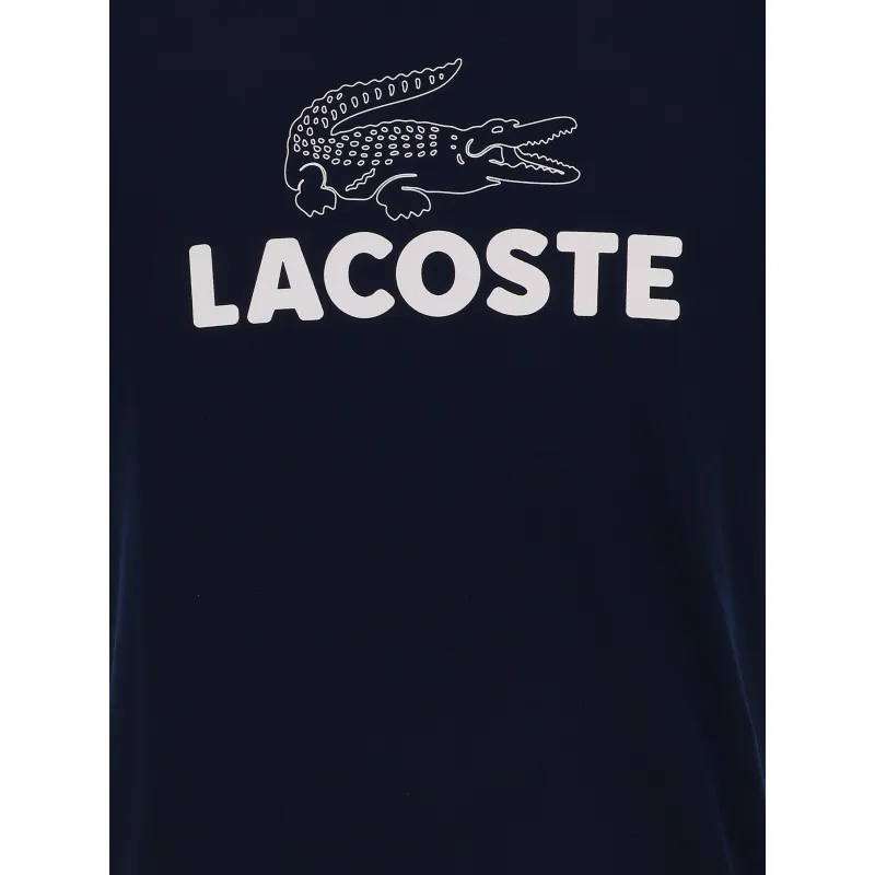 T-shirt logo ultra dry jaune bleu marine homme - Lacoste | wimod