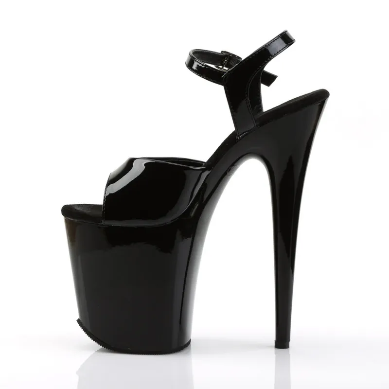 Talon 20 cm : Chaussure pole dance noire Pleaser