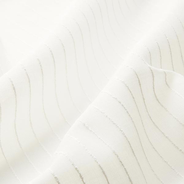 Tissu rideau larges rayures effet fil 300 cm – blanc