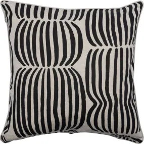 Vilja cushion cover halflinen black 45x45 cm