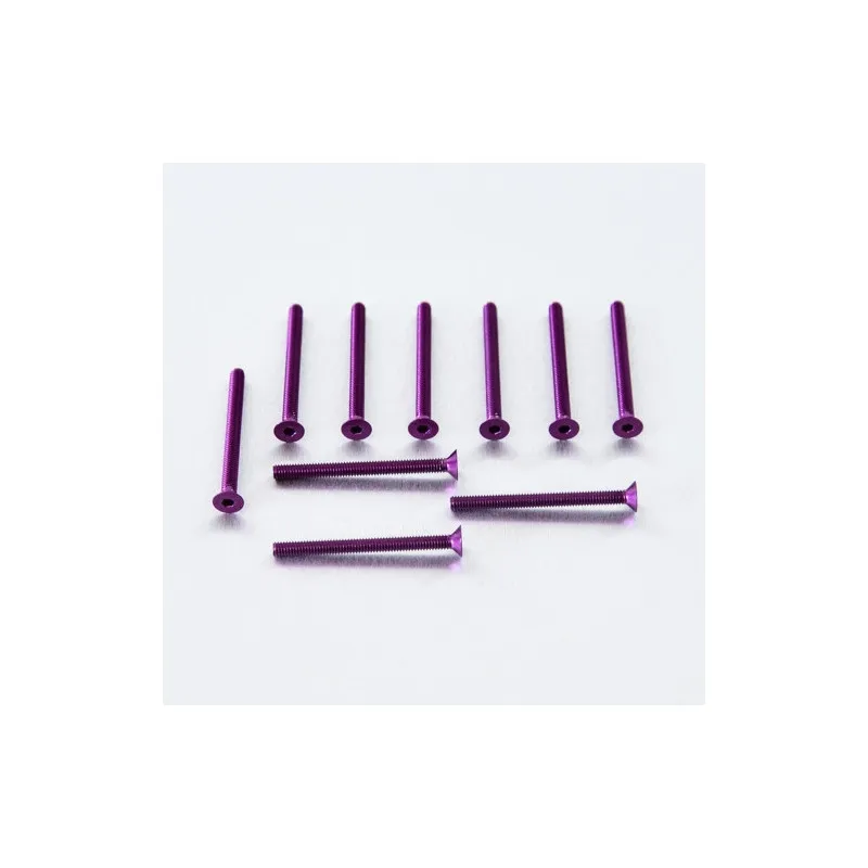 Vis aluminium Tête Fraisée M4 x 0.7mm x 45mm   Pack x 10